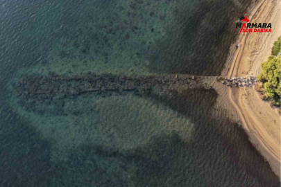 Erdek'te tarihi Hytos Antik Limanı ortaya çıktı!